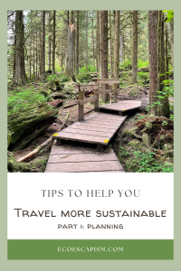 Sustainable Travel: Planning your trip